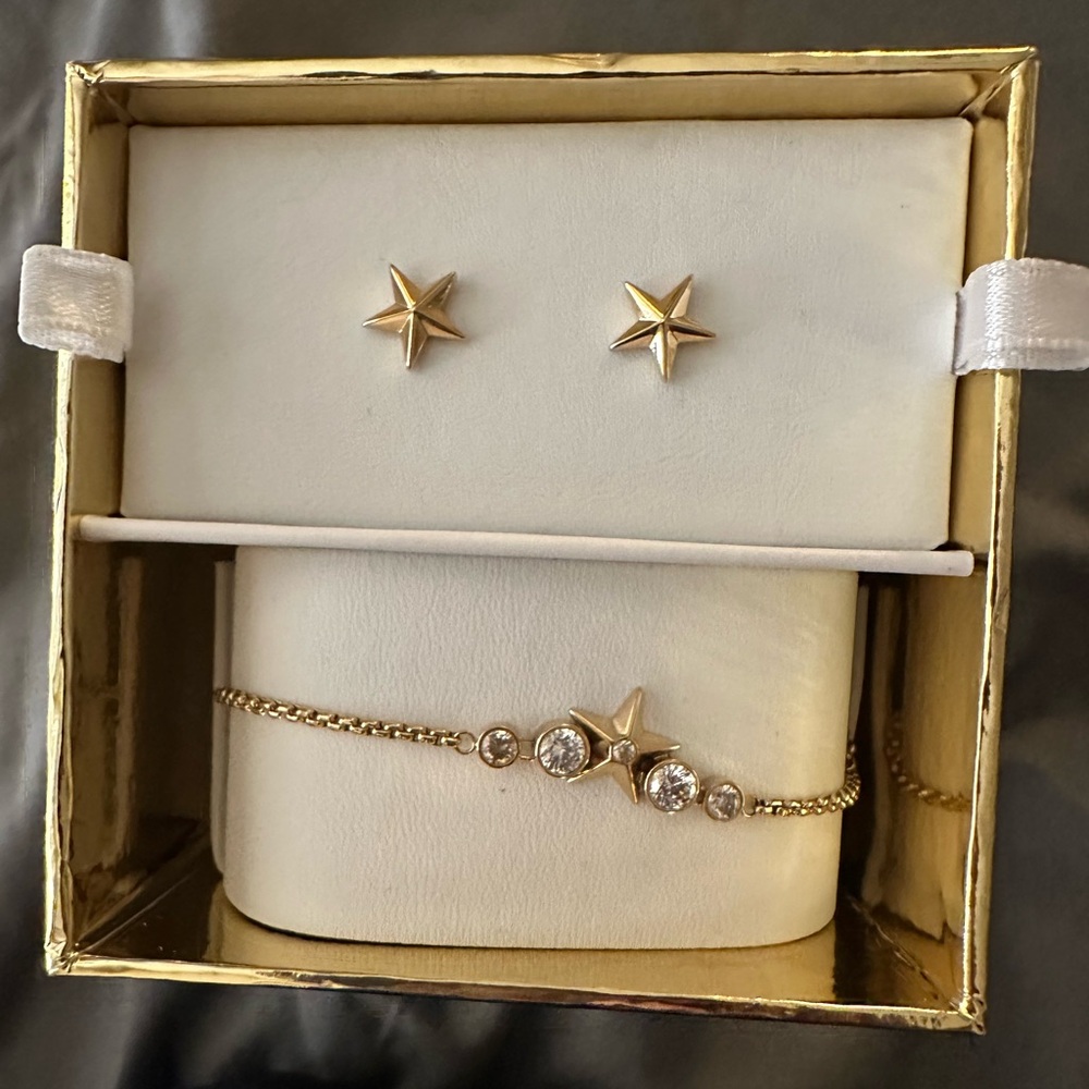 MICHAEL KORS Earrings and Bracelet Set, Michael Kors Gold